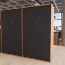 Ver imagem 3 de Armário Gold Alto 2 Portas 90cm x 160cm x 44cm Marrom/Noce/Preto