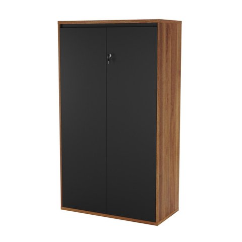 Armário Gold Alto 2 Portas 90cm x 160cm x 44cm Marrom/Noce/Preto
