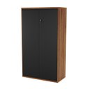 Ver imagem 1 de Armário Gold Alto 2 Portas 90cm x 160cm x 44cm Marrom/Noce/Preto