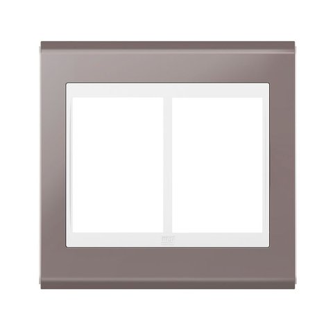 Placa Refinatto Concept 4x4 6 Posições Champanhe e Branco-weg