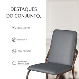 Conjunto Sala de Jantar Mesa Redonda 100cm Base Omega Tampo Mdf Laca com Vidro Malibu - 11