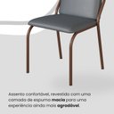 Ver imagem 6 de Conjunto Sala de Jantar Mesa Redonda 100cm Base Omega Tampo Mdf Laca com Vidro Malibu