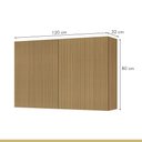 Ver imagem 5 de Lavanderia Modulada com Armário Aéreo, Armário Multiúso e Balcão 100% MDF Rainha Branco/Nature