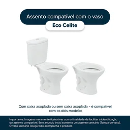 Tampa De Vaso Sanitario Almofadada Eco Pergamon (bege Claro) Para Bacia Celite - 4