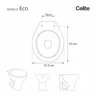 Tampa De Vaso Sanitario Almofadada Eco Pergamon (bege Claro) Para Bacia Celite - 5