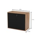Ver imagem 4 de Armário Gold Baixo 90cm x 77cm x 44cm Marrom/Noce/Preto