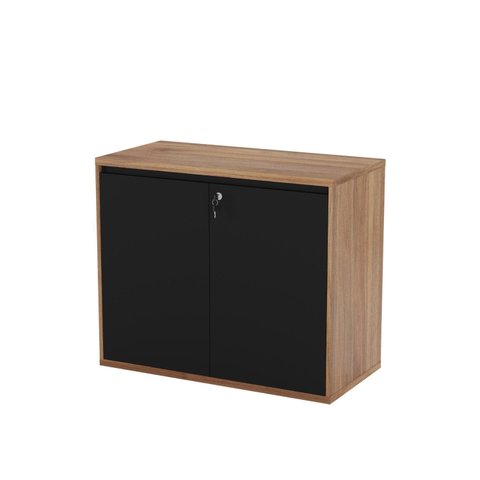 Armário Gold Baixo 90cm x 77cm x 44cm Marrom/Noce/Preto