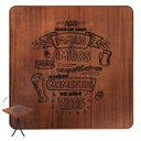 Ver imagem 3 de Cj Mesa Madeira 60x60cm - Bistrô Fixa 78cm + 2 Cadeiras 43 - Natural - Família e Amigos