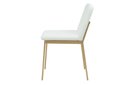 Ver imagem 4 de Cadeira de Metal para Sala de Jantar Chloe Estofada Colorido/Dourado/Branco