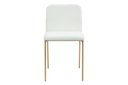 Ver imagem 2 de Cadeira de Metal para Sala de Jantar Chloe Estofada Colorido/Dourado/Branco