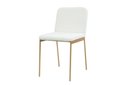 Ver imagem 1 de Cadeira de Metal para Sala de Jantar Chloe Estofada Colorido/Dourado/Branco