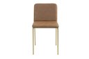 Ver imagem 2 de Cadeira de Metal para Sala de Jantar Chloe Estofada Colorido/Dourado/Kaki