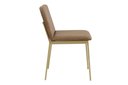Ver imagem 4 de Cadeira de Metal para Sala de Jantar Chloe Estofada Colorido/Dourado/Kaki
