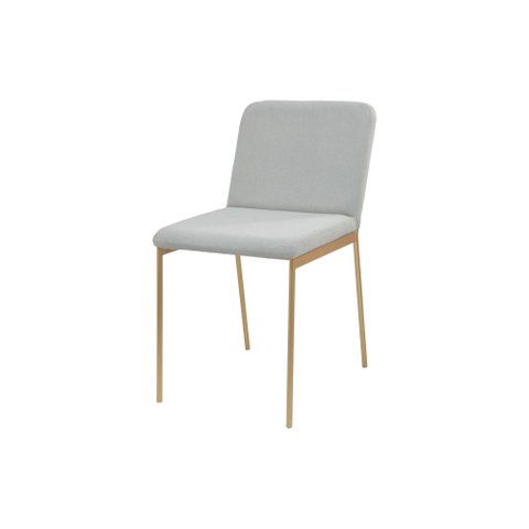 Cadeira de Metal para Sala de Jantar Chloe Estofada Colorido/Dourado/Prata