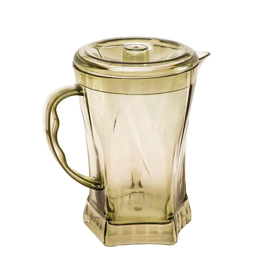 Jarra Acrílico 4 Copos Agua Gelo Suco Bebida 1 Litro Fumê - 3
