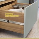 Ver mais imagens de Lavanderia Modulada com Armário Aéreo, Armário Multiuso com Balcão 100% MDF Rainha Marrom/Nature/Verde