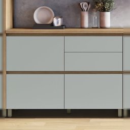 Lavanderia Modulada com Armário Aéreo, Armário Multiuso com Balcão 100% Mdf Rainha - 17