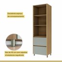 Ver imagem 6 de Lavanderia Modulada com Armário Aéreo, Armário Multiuso com Balcão 100% MDF Rainha Marrom/Nature/Verde