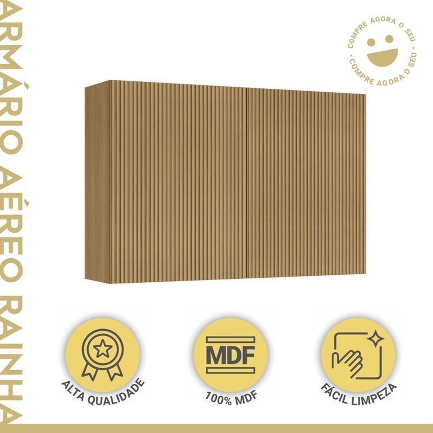 Lavanderia Modulada com Armário Aéreo, Armário Multiuso com Balcão 100% Mdf Rainha - 11