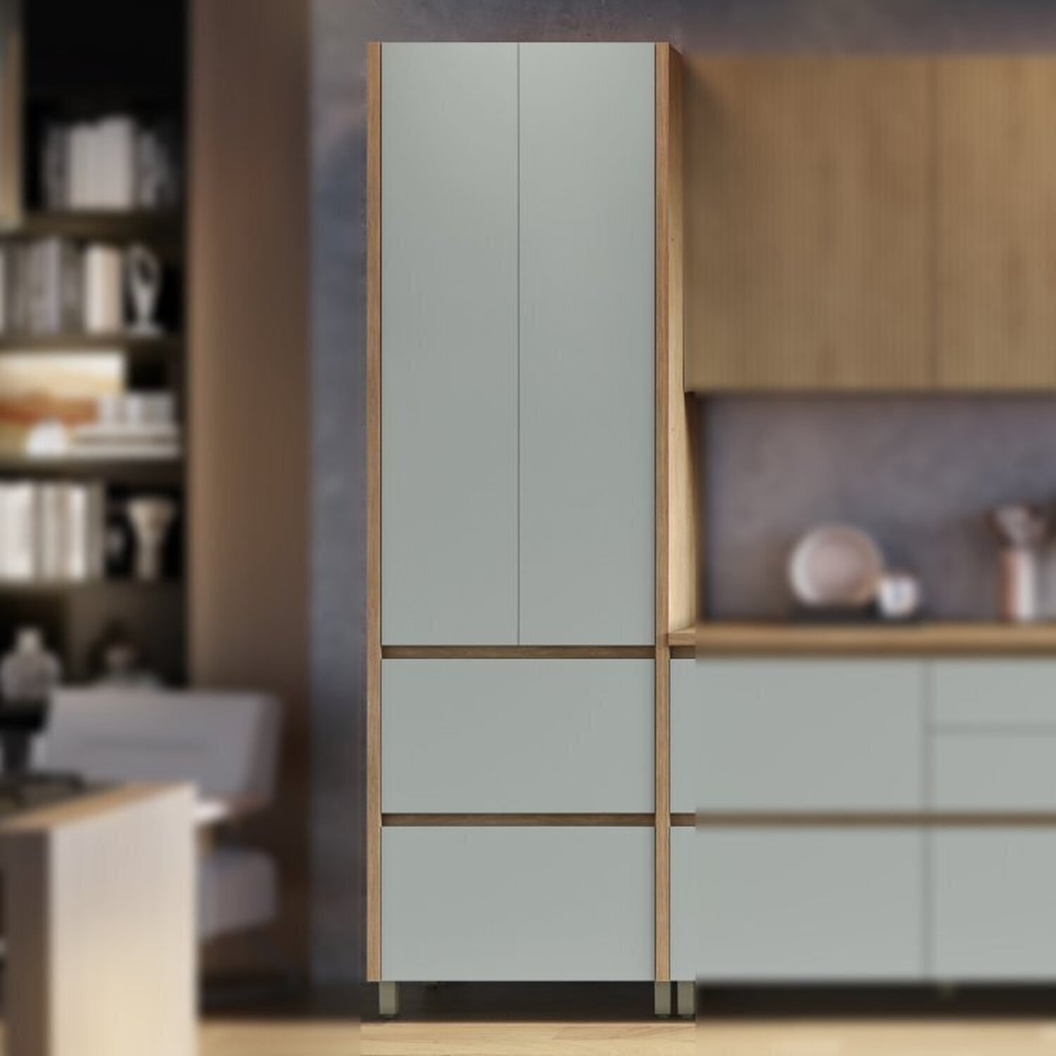Lavanderia Modulada com Armário Aéreo, Armário Multiuso com Balcão 100% Mdf Rainha - 3