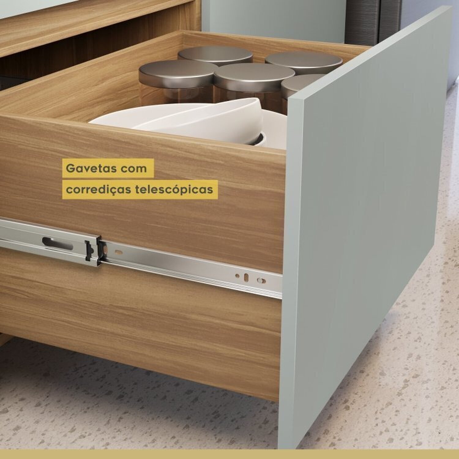 Lavanderia Modulada com Armário Aéreo, Armário Multiuso com Balcão 100% Mdf Rainha - 8