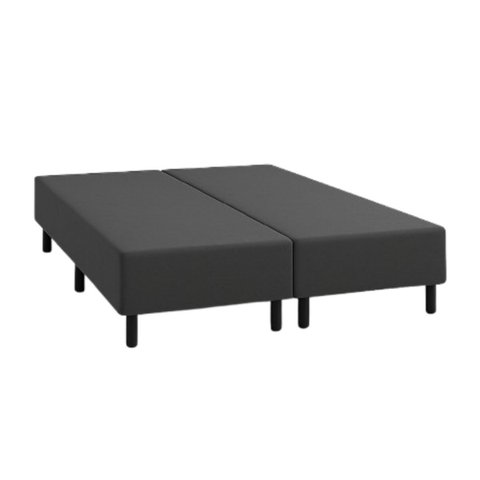 Cama Base Box King em Veludo Premium Design Moderno Luxo:cinza