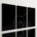 Ver imagem 1 de Kit 3 Quadro Decorativo Violão Musica Instrumentos Moderno 28x20cm