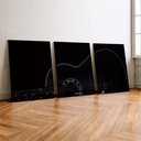 Ver imagem 2 de Kit 3 Quadro Decorativo Violão Musica Instrumentos Moderno 28x20cm