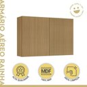 Ver imagem 4 de Lavanderia Modulada com Balcão e 2 Armários Aéreos Ripados 100% MDF Rainha Verde/Nature