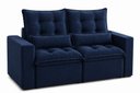 Ver imagem 1 de Sofá Retrátil e Reclinável 1,50m em Tecido Suede Azul
