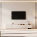 Ver imagem 2 de Rack Extensível com Painel TV 86 Polegadas Planejado 280x250cm Aruá CabeCasa MadeiraOriginals Off White