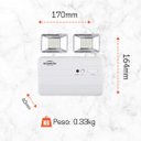 Ver imagem 2 de Luminária de Emergência Led com 2 Faróis 10w Bi-volt 2200lm
