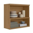 Ver imagem 2 de Armário Aéreo Cozinha 80 Cm Selene 2 Portas 100% Mdf Jequitibá/off White Fosco - Linea Brasil