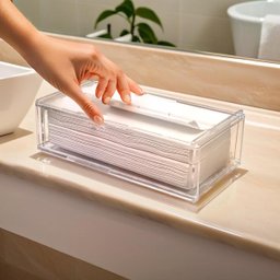 Toalheiro Porta Papel Toalha Interfolha em Acrílico 4mm Transparente - 3
