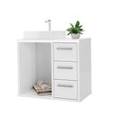 Ver imagem 5 de Gabinete para Banheiro com Cuba e Espelho Incluso Turin 60 - Branco