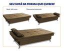 Ver imagem 5 de Sofá Cama Pérsia 3 Lugares Suede Velut - King House