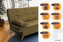 Ver imagem 3 de Sofá Cama Pérsia 3 Lugares Suede Velut - King House