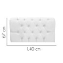 Ver imagem 2 de Painel Estofado Luxo Capitonê Livia 140cm Casal para Cama Box Corino Branco - Gat Magazine