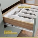 Ver imagem 7 de Lavanderia Modulada com 2 Balcões e 1 Amario Aéreo Porta Ripada 100% MDF Rainha Verde/Nature