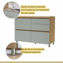 Ver imagem 5 de Lavanderia Modulada com 2 Balcões e 1 Amario Aéreo Porta Ripada 100% MDF Rainha Verde/Nature