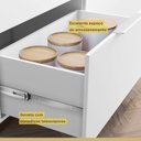 Ver imagem 7 de Lavanderia Modulada com Armário Aéreo,1 Balcão e 1 Armário Multiuso 100% MDF Marquesa Branco/Nature