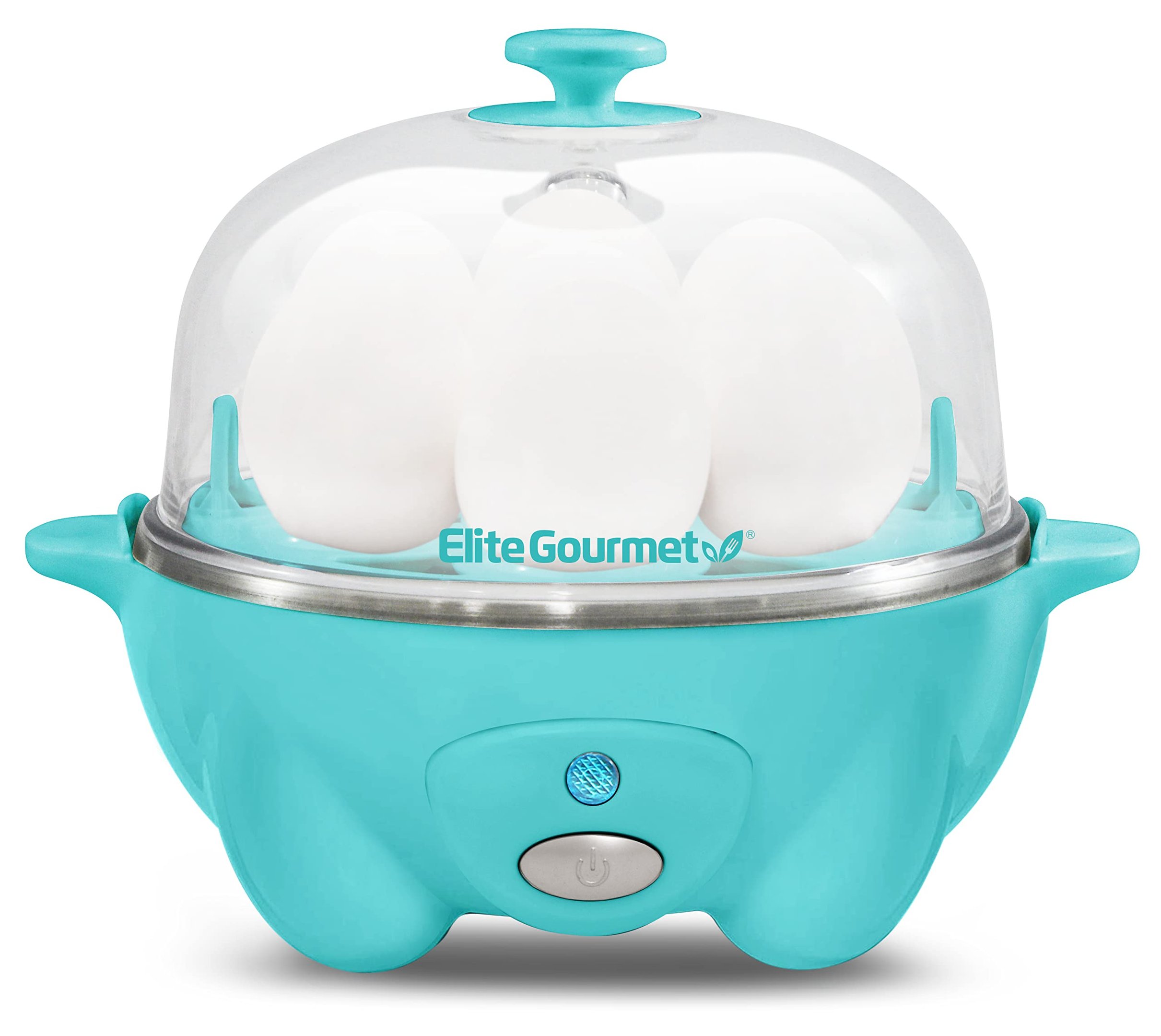 Elite Gourmet Egg Cooker Elétrico com Capacidade para 7 Ovos (cor Teal)