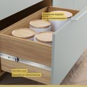 Ver imagem 7 de Lavanderia Modulada com Armário Aéreo,1 Balcão e 1 Armário Multiuso 100% MDF Marquesa Verde/Nature