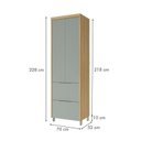 Ver imagem 4 de Lavanderia Modulada com Armário Aéreo,1 Balcão e 1 Armário Multiuso 100% MDF Marquesa Verde/Nature