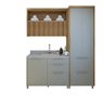 Lavanderia Modulada com Armário Aéreo,1 Balcão e 1 Armário Multiuso 100% Mdf Marquesa - 2