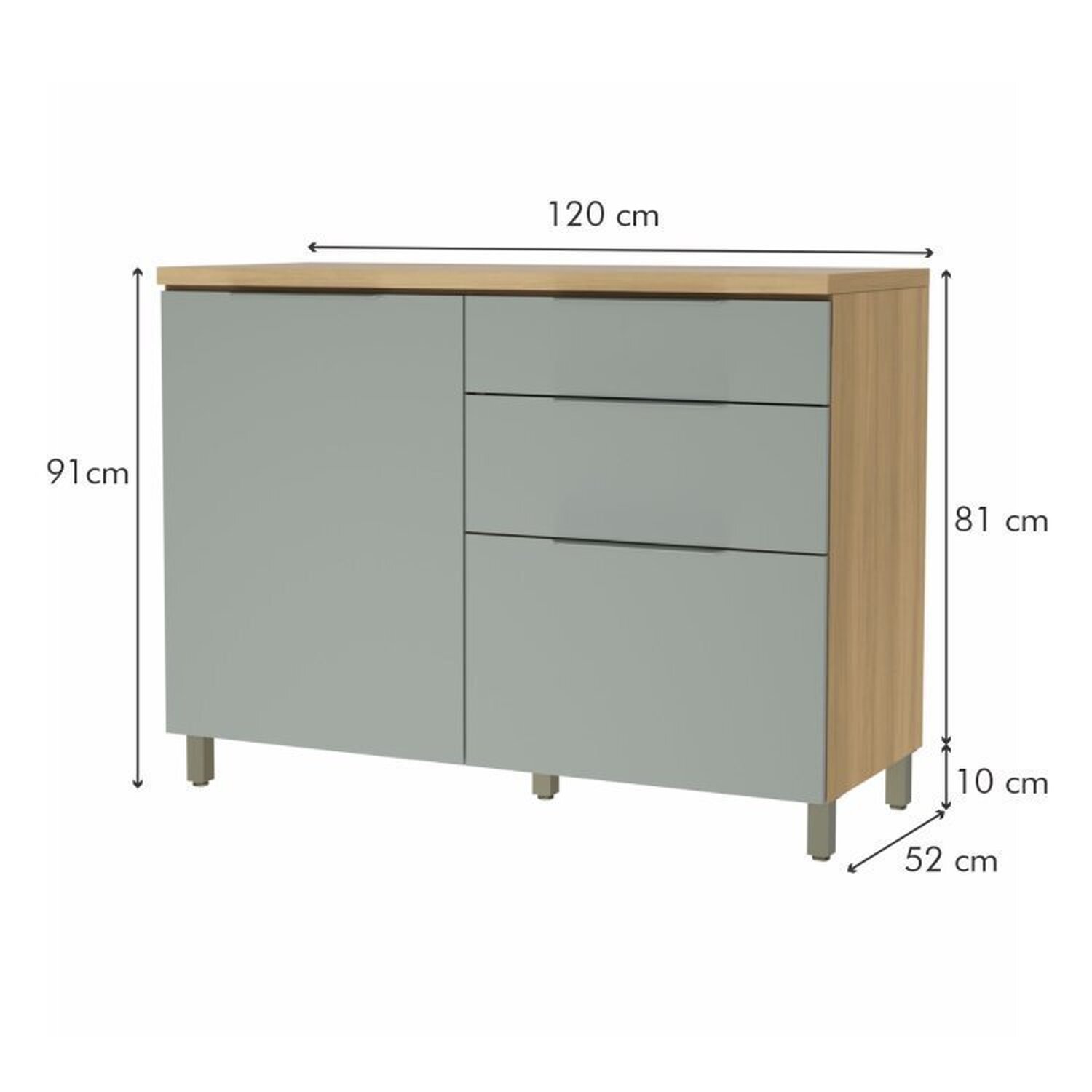 Lavanderia Modulada com Armário Aéreo,1 Balcão e 1 Armário Multiuso 100% Mdf Marquesa - 19