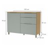 Lavanderia Modulada com Armário Aéreo,1 Balcão e 1 Armário Multiuso 100% Mdf Marquesa - 19