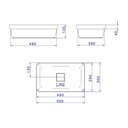 Ver imagem 7 de Cuba de Sobrepor Deca Slim 50x30 Retangular Soft Antracite + Válvula + Sifão