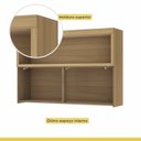 Ver imagem 6 de Lavanderia Modulada com Balcão 1 Porta e 2 Armários Aéreos 100% MDF Marquesa Verde/Nature