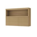 Ver mais imagens de Lavanderia Modulada Marquesa com 2 Armários Aéreos e 1 Balcão 1 Porta 100% MDF Verde/Nature